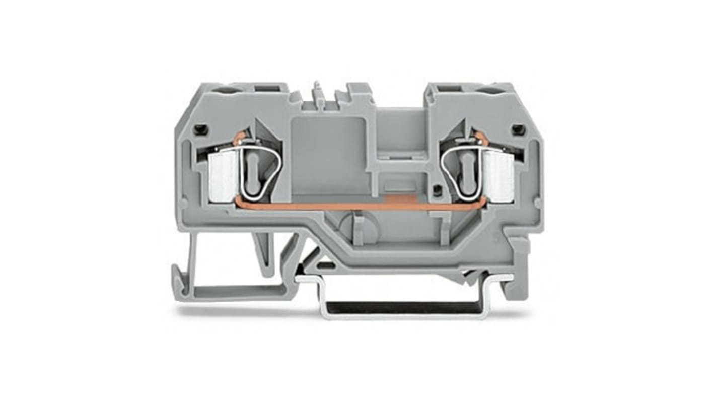 Wago 281 Series Grey Terminal Block, 4mm², 2-Level, Cage Clamp Termination