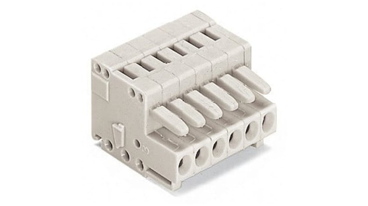 Wago 3.5mm Pitch 3 Way Pluggable Terminal Block, Feed Through Plug, Cable Mount, Cage Clamp Termination