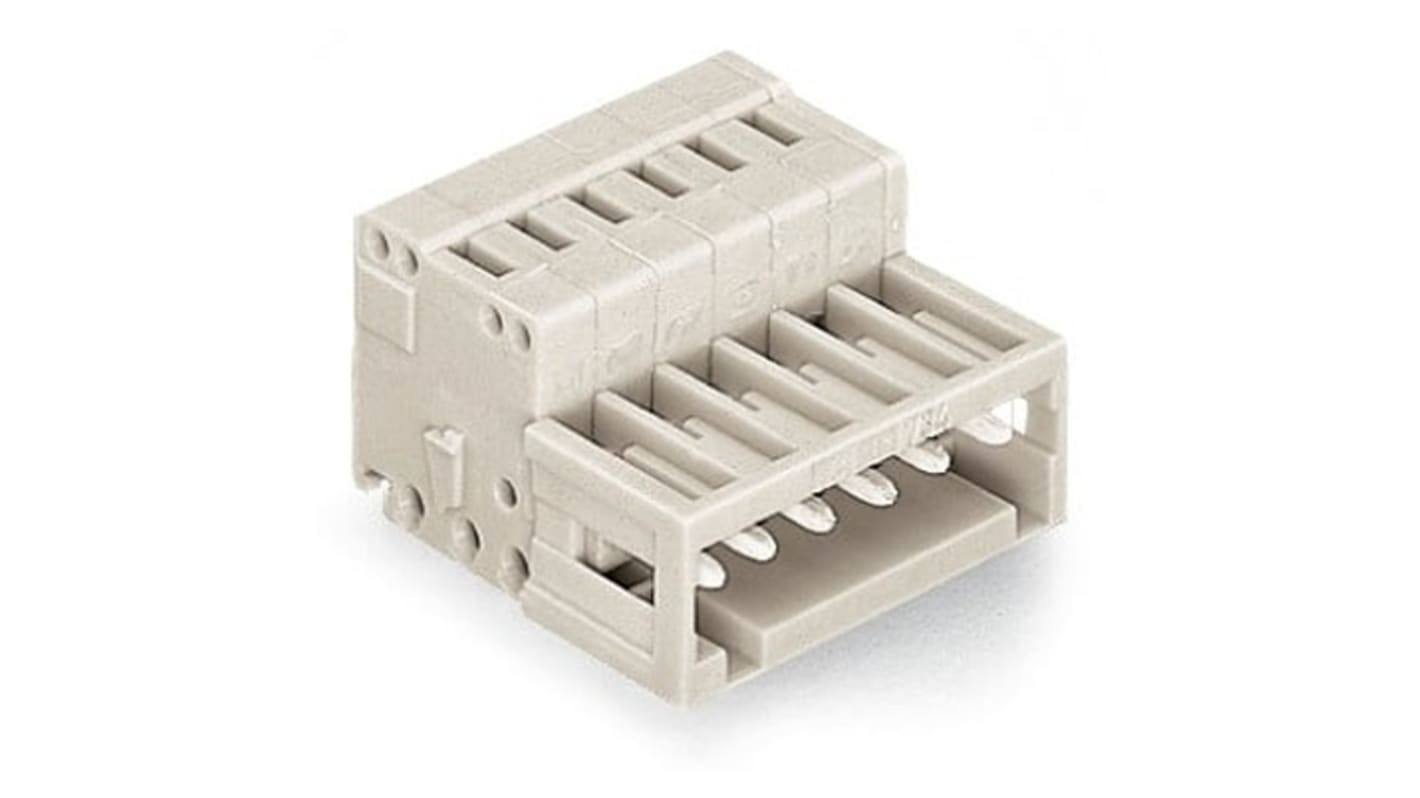 Wago 3.5mm Pitch 2 Way Pluggable Terminal Block, Feed Through Plug, Cable Mount, Cage Clamp Termination