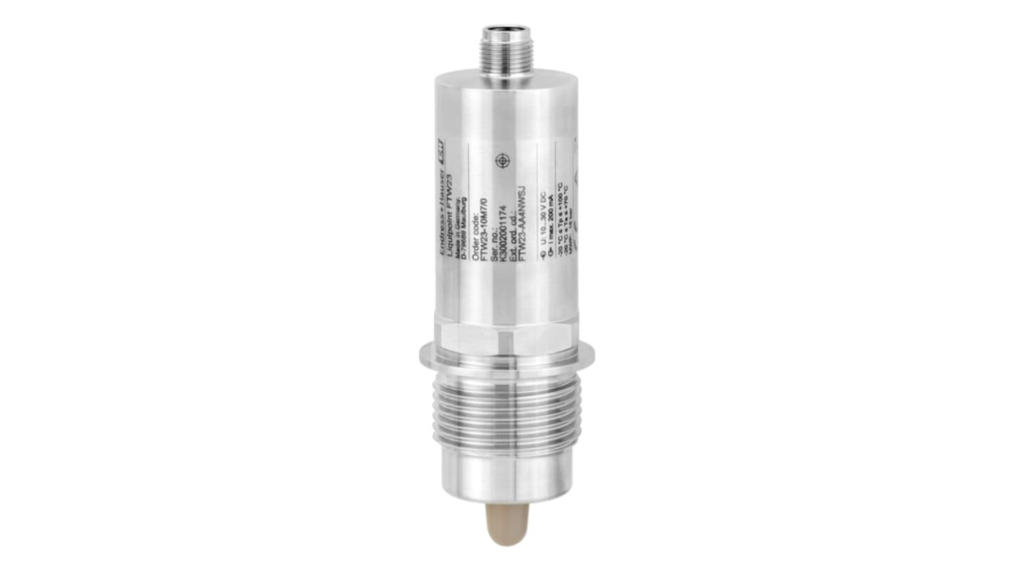 Liquipoint FTW23 Series Capacitance Level Sensors, PNP Output, Threaded Mount, Stainless Steel Body
