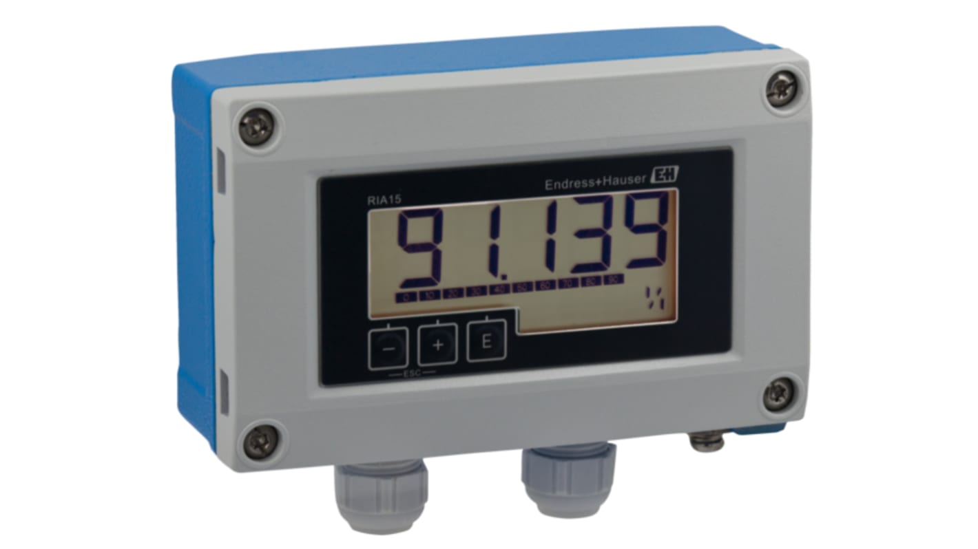 Indicador de proceso Endress+Hauser RIA15, con display LCD, para Corriente, Señal HART, dim. 92mm x 45mm