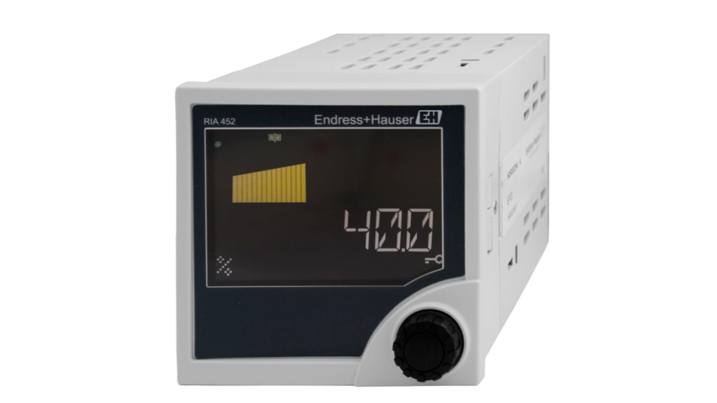 Endress+Hauser RIA452 LCD Process Indicator for Current, Pulse, Relay, Transmitter Power Supply, Voltage, 92mm x 92mm