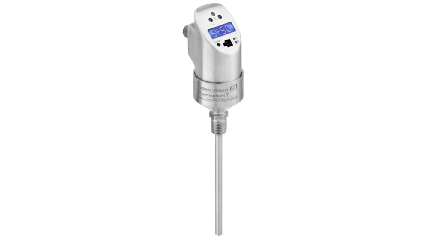 Endress+Hauser PT100 Temperature Sensor, 6mm Dia, 30mm Long, G 1/2, 0.5 K +200°C Max
