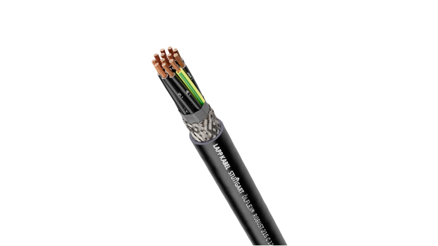 Lapp OLFLEX ROBUST 215 C Control Cable, 4 Cores, 0.5 mm², Screened, Black Thermoplastic Elastomers TPE Sheath, 20