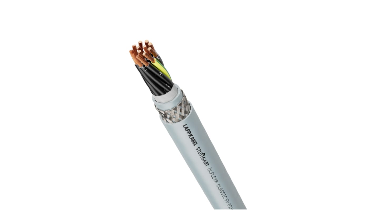 Cable de control apantallado Lapp OLFLEX CLASSIC FD 810 CY de 3 núcleos, 1,5 mm², funda de PVC