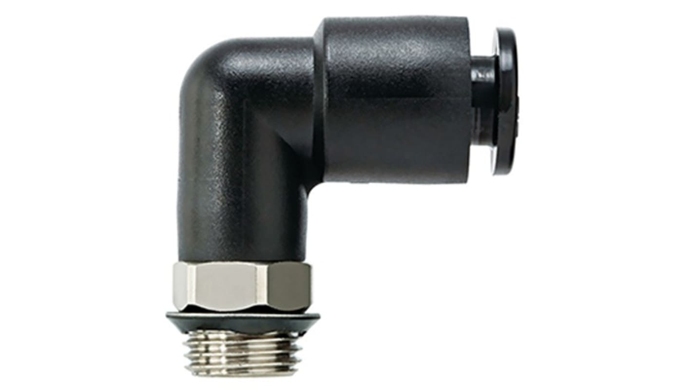 KA Series One-touch Fitting, 6 mm to Uni 1/8, Threaded-to-Tube Connection Style, KAL06-U01