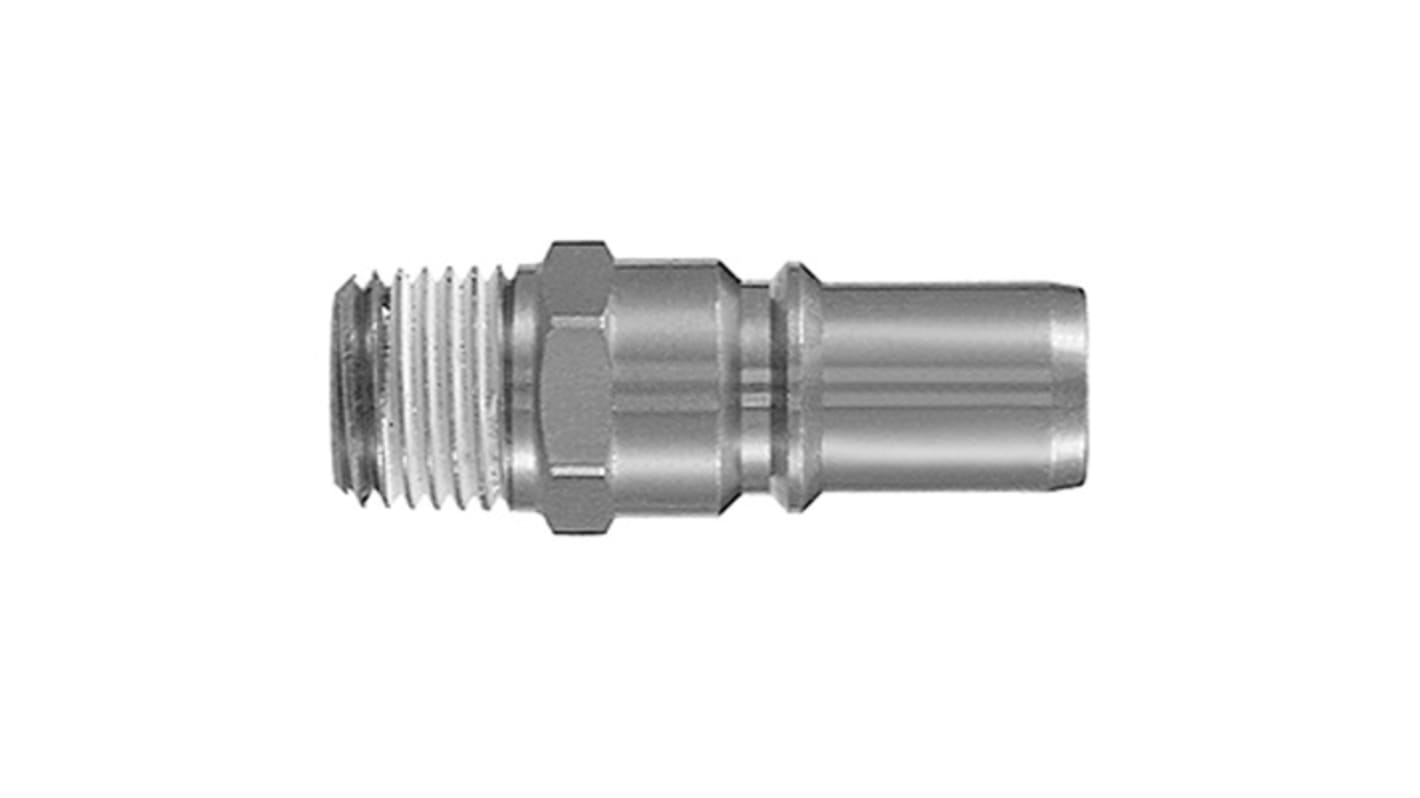 KK4P-02MS | Brass Male Pneumatic Quick Connect Coupling, Rc 1/4 | RS