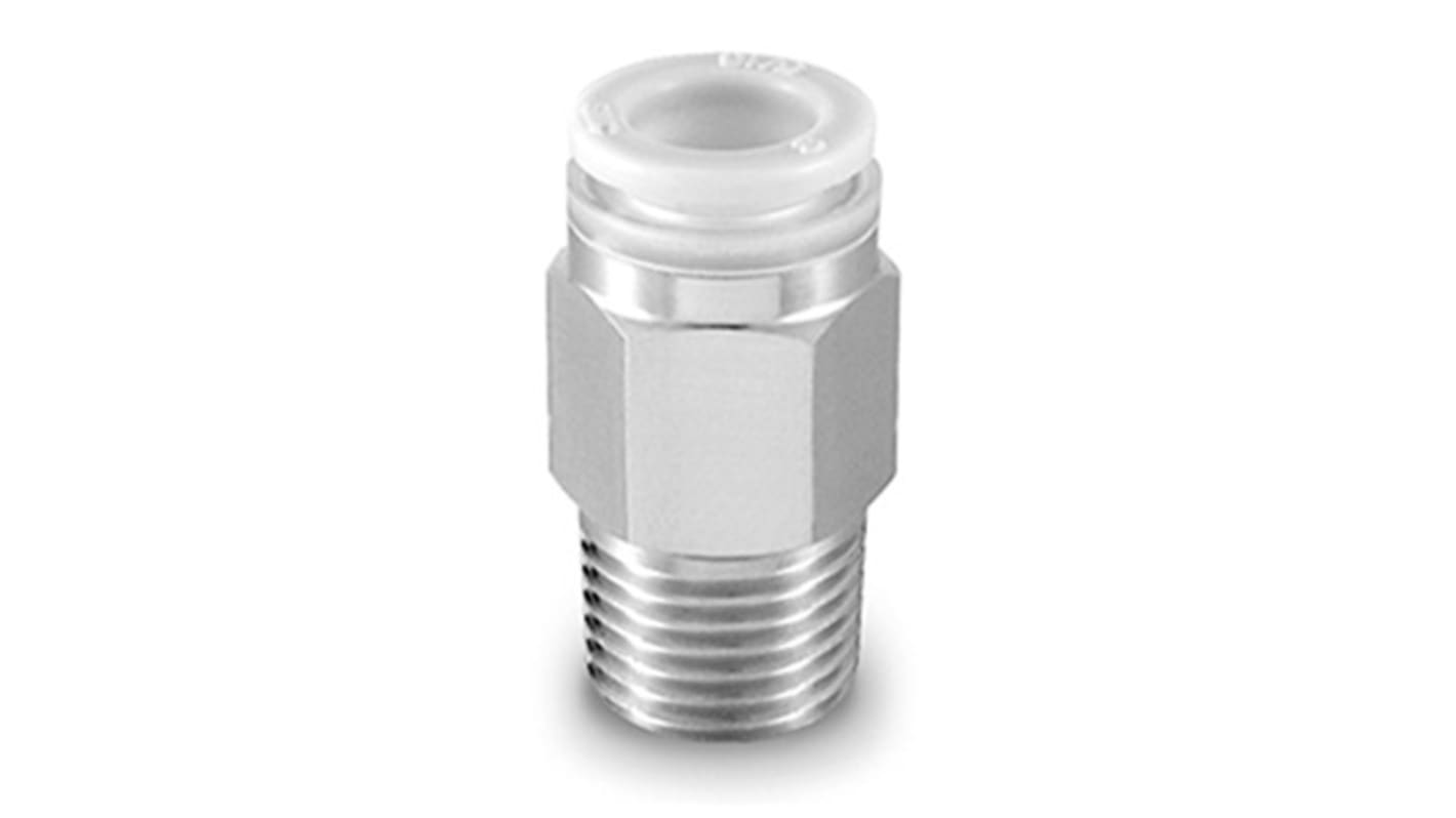 KPQ/KPG Series One-touch Fitting, 6 mm to R 1/4, Threaded-to-Tube Connection Style, KPGH06-02