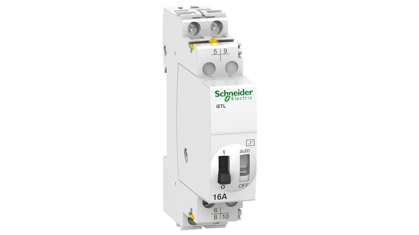 Schneider Electric Impulsrelais, für DIN-Schienen SPDT, 1-poliger Schließer 16A 12V dc Spule