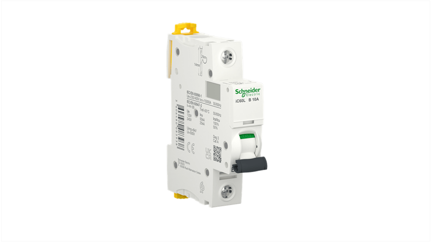 Schneider Electric A9F Leitungsschutzschalter Typ B, Pol 1 10A 230V, Abschaltvermögen 15 kA Acti9