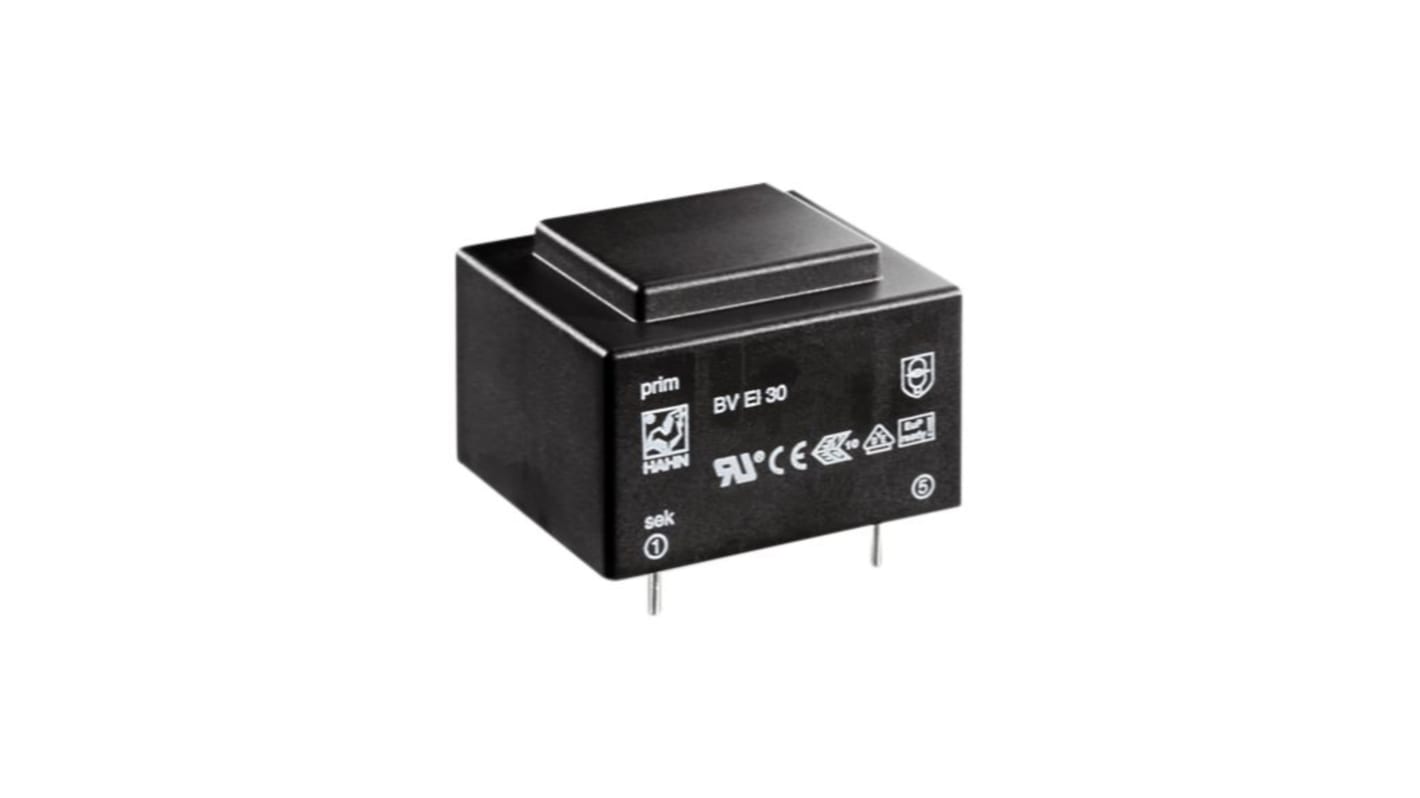 Hahn 9V ac PCB Mount PCB Transformer, 2.3VA