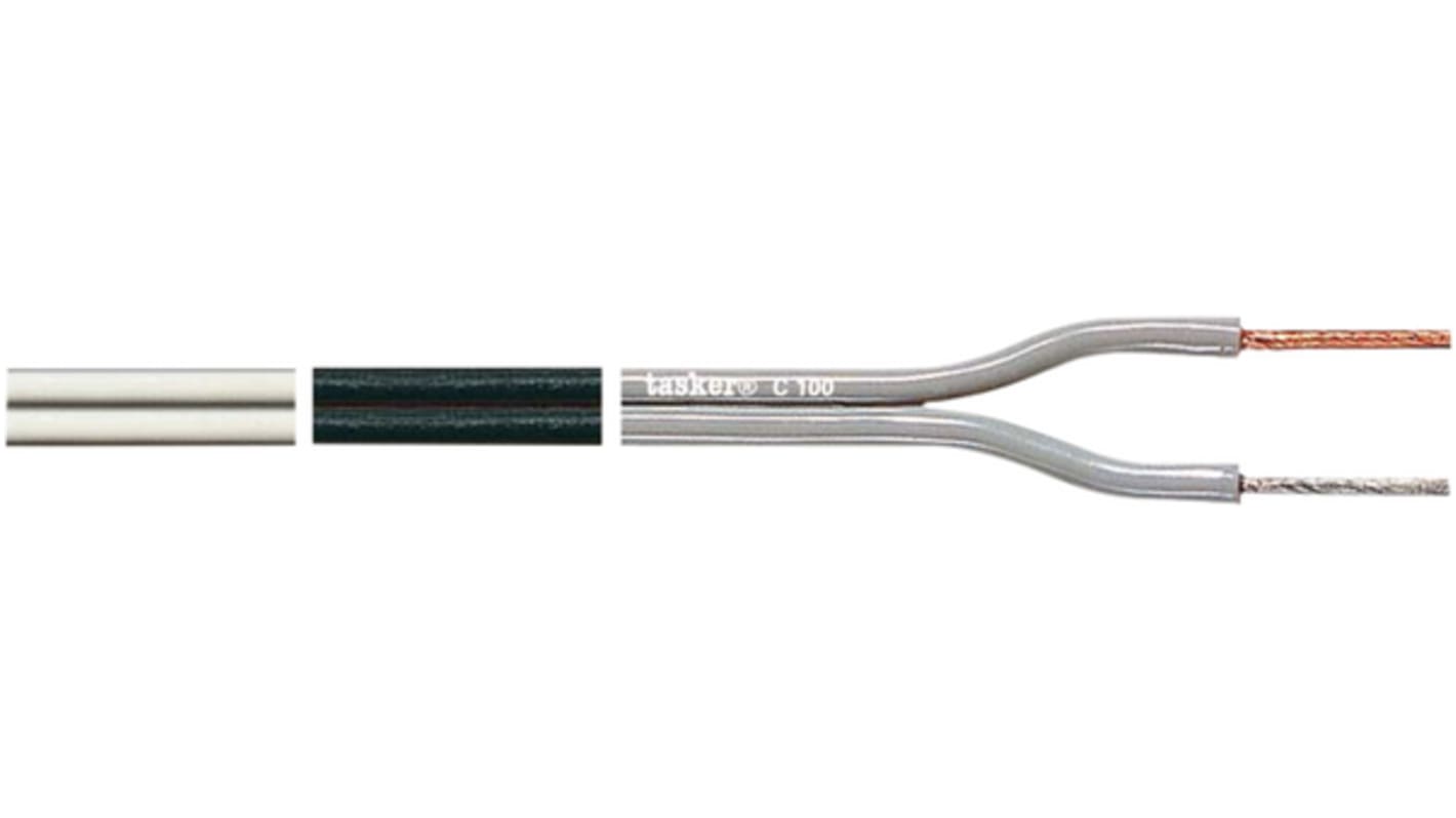 Câble haut-parleur Tasker 1 paire , 0,75 mm2, gaine Blanc