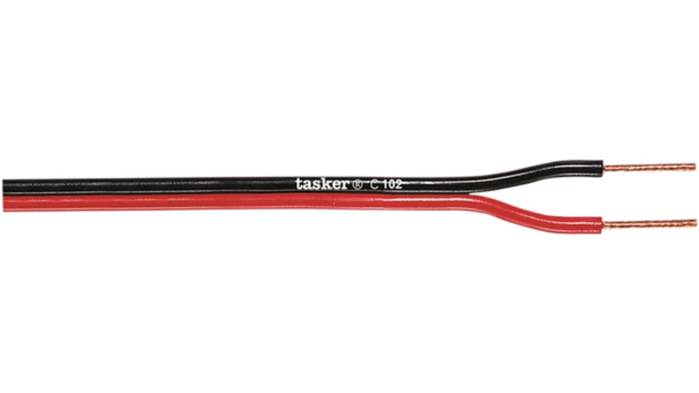 Tasker Lautsprecherkabel Audiokabel 2-adrig 1 mm² PVC, L. 100m