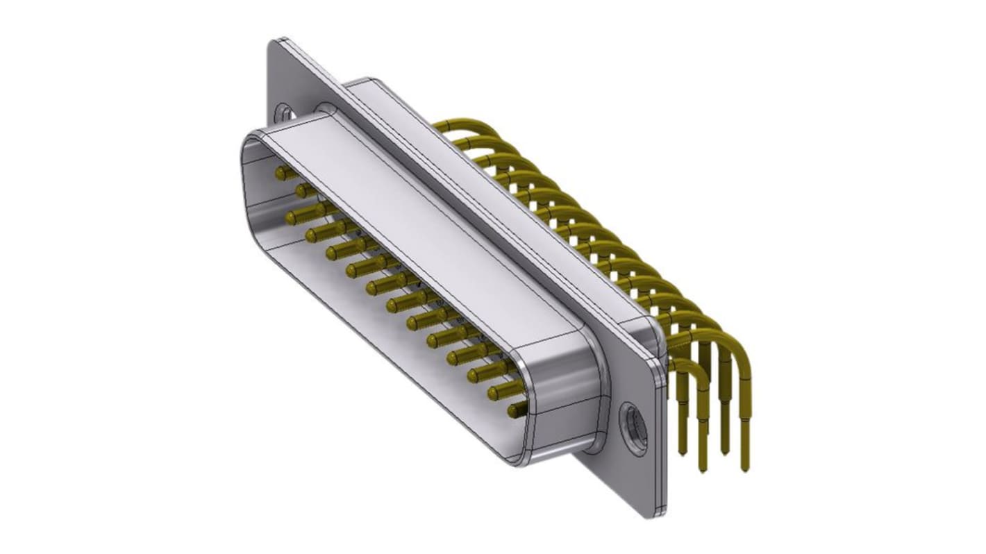 Deltron DT Sub-D Steckverbinder Stecker , 25-polig / Raster 2.77mm, PCB