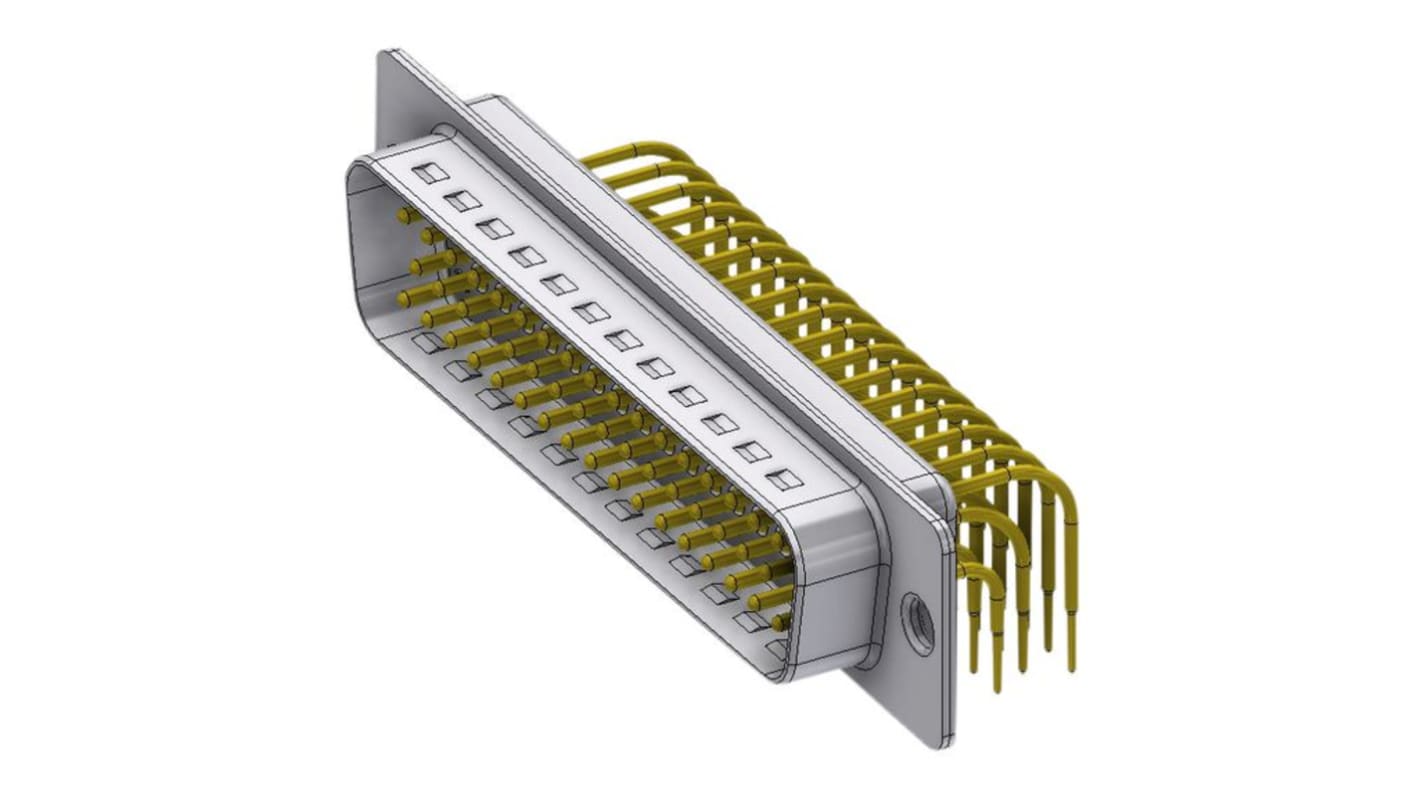 Conector D-sub Deltron, Serie DTS, Recto, Macho, con Roscado