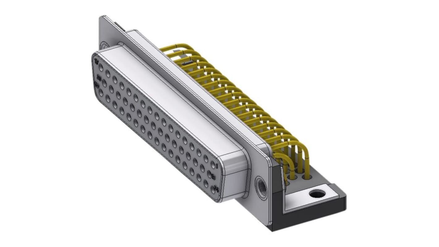 Connecteur Sub-D Femelle Deltron 50 voies Angle droit