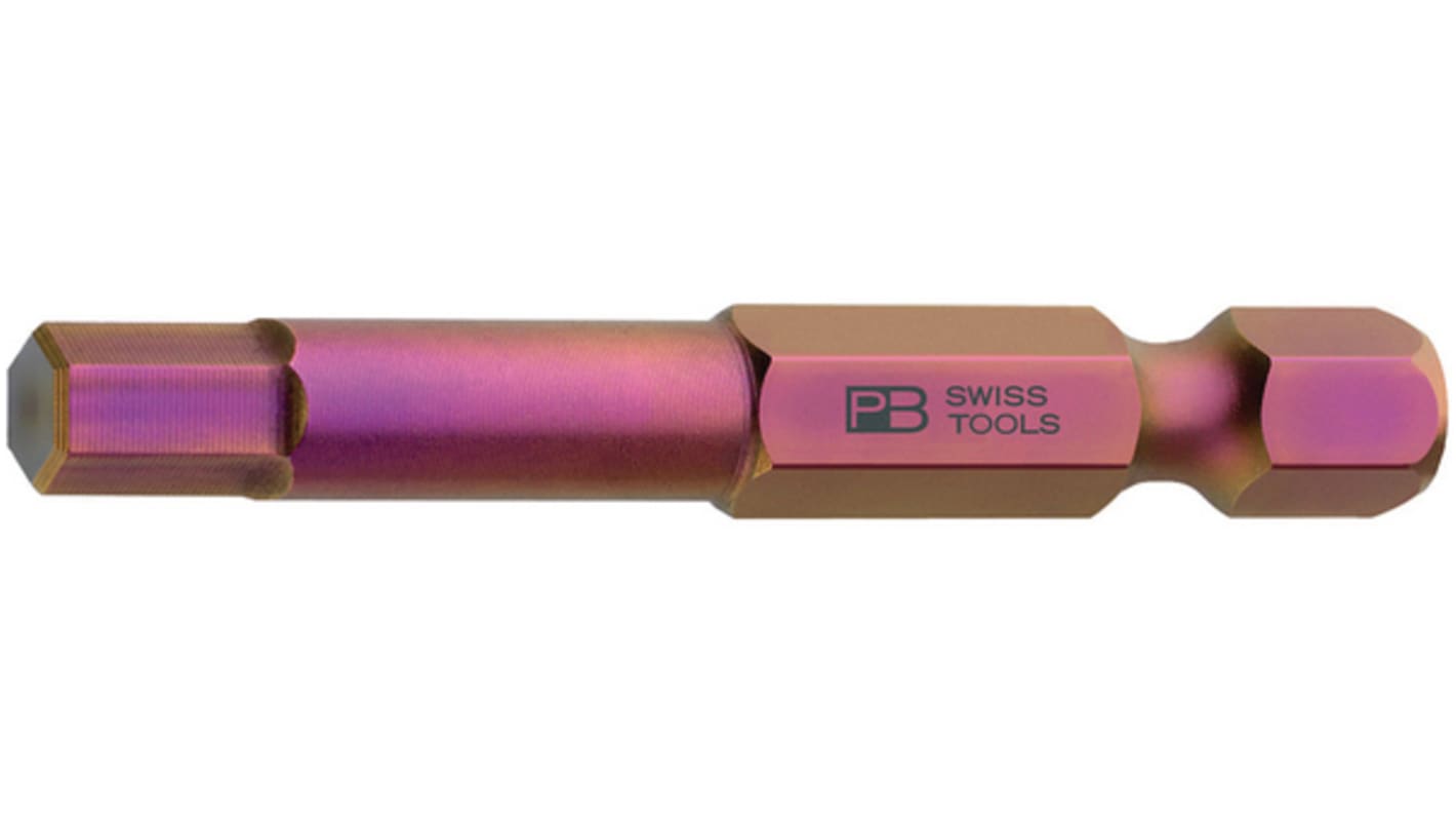 PB SWISS TOOLS E6 Carbidstahl 2.5mm x 50 mm, Anschliffwinkel 50°