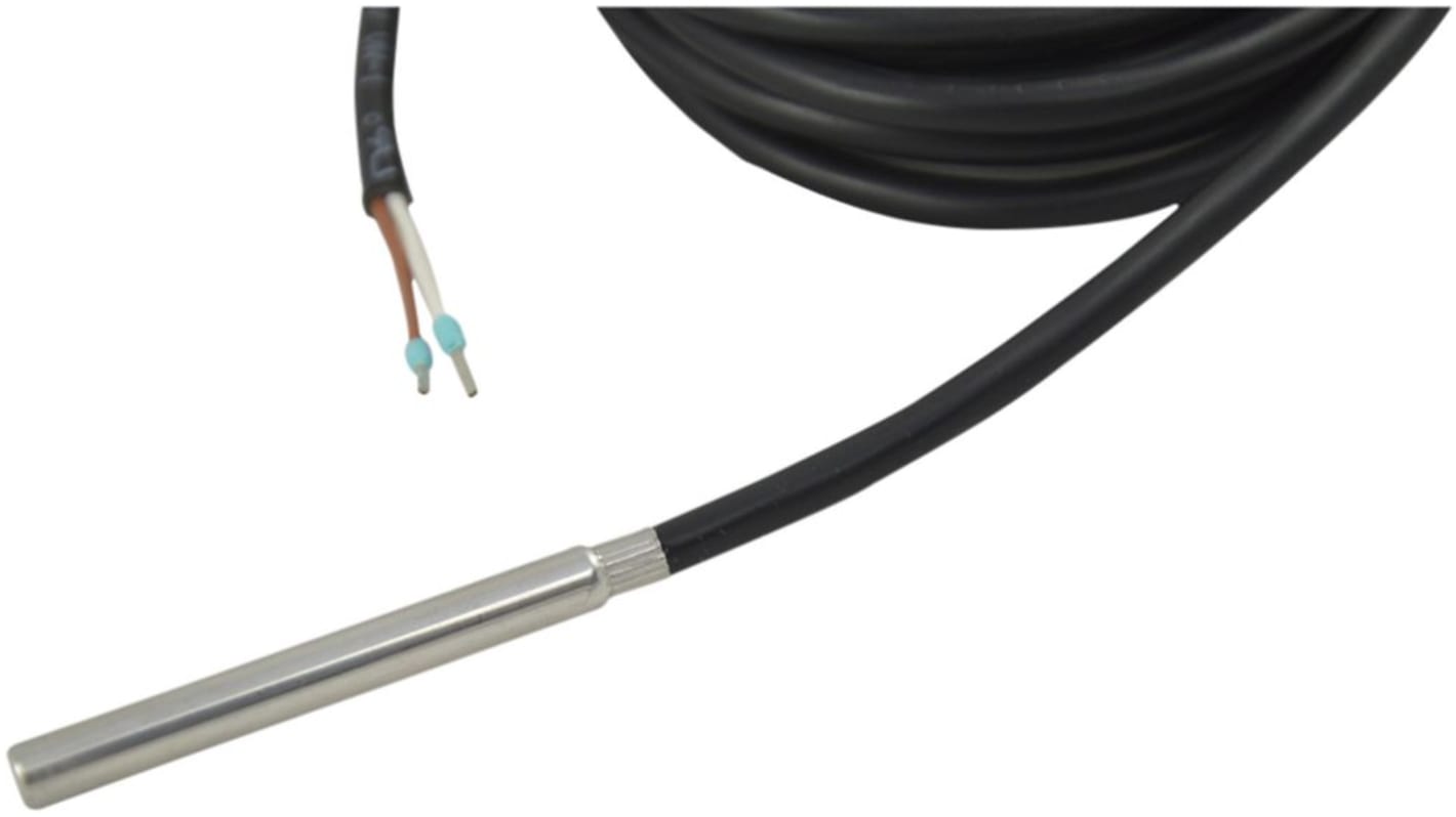 Temperature Sensor Temperature Sensor, 55mm Long, 2 Wire, +105°C Max
