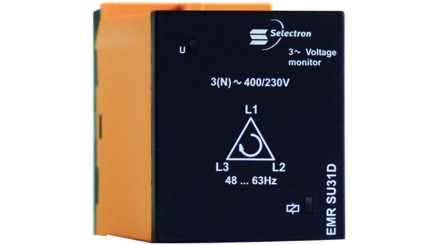 Przekaźnik monitorujący Selectron styki DPDT, 3-fazowy