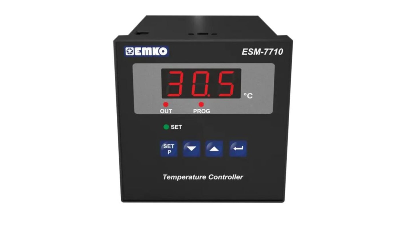 Emko ESM Zweipunkt-Temperaturregler Frontplattenmontage, 1 x Relais Ausgang, 230 V AC, 72x72x95.5mm