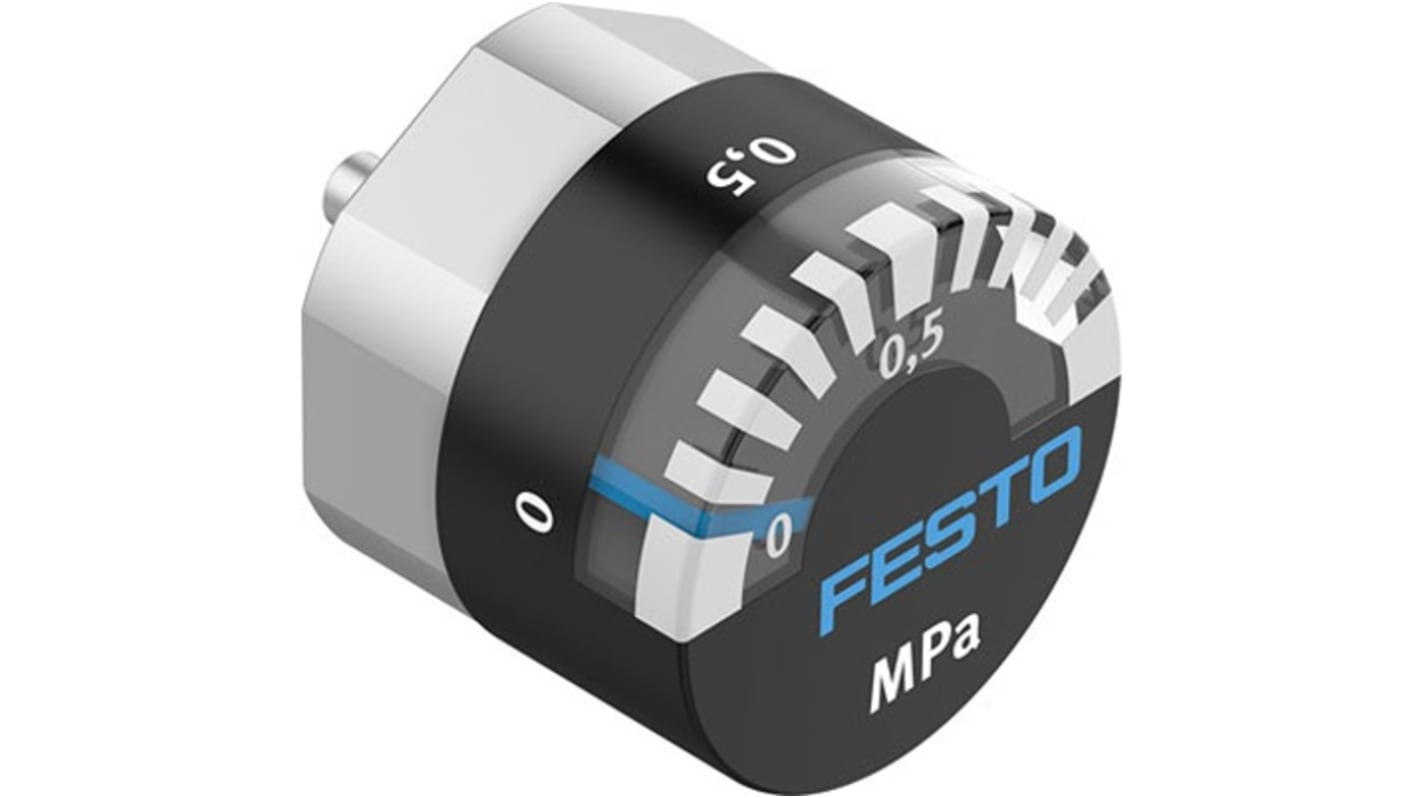 Festo M5 Analogue Pressure Gauge 10bar Inline, MA-15-10-M5, 0bar min.