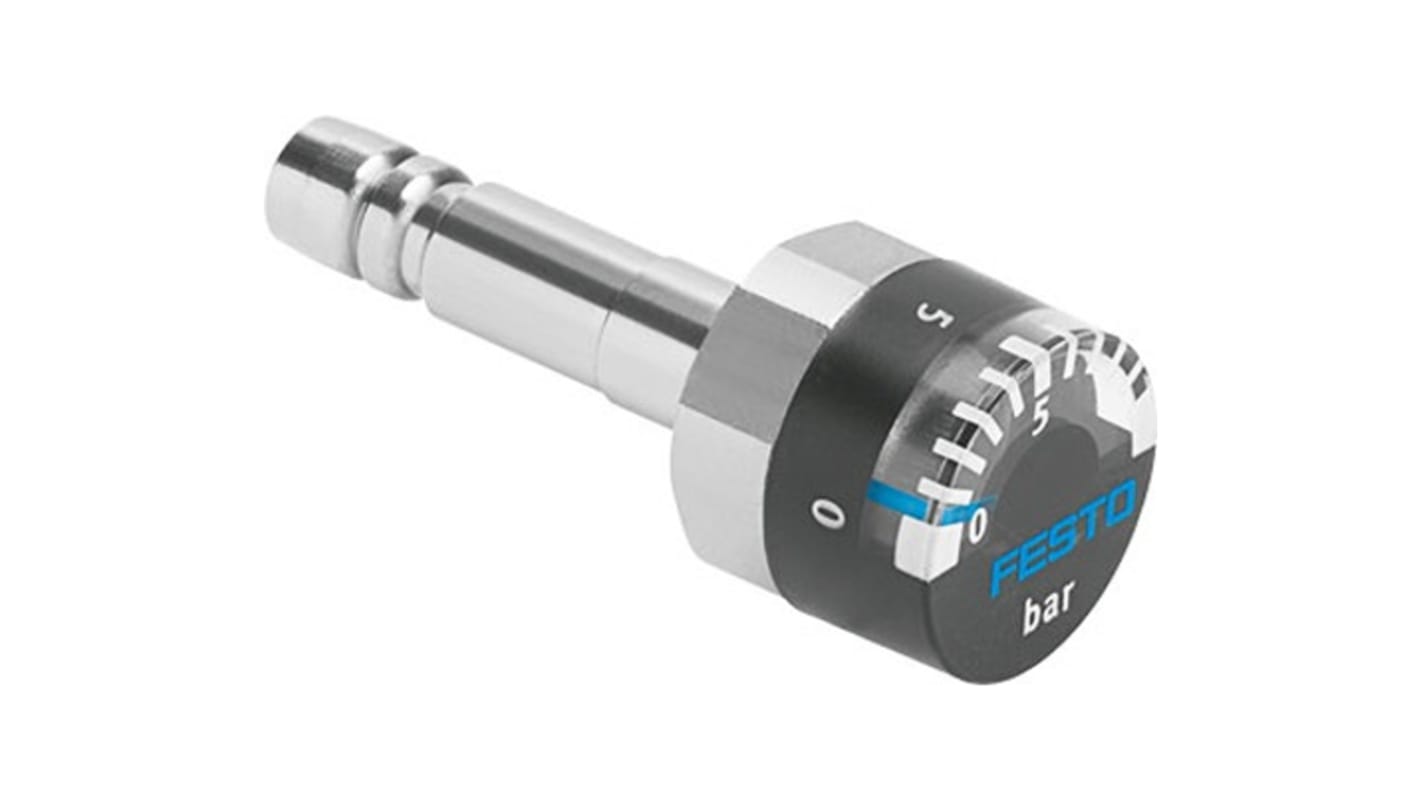 Festo Analogue Pressure Gauge 10bar Inline, MA-15-10-QS-4, 0bar min.