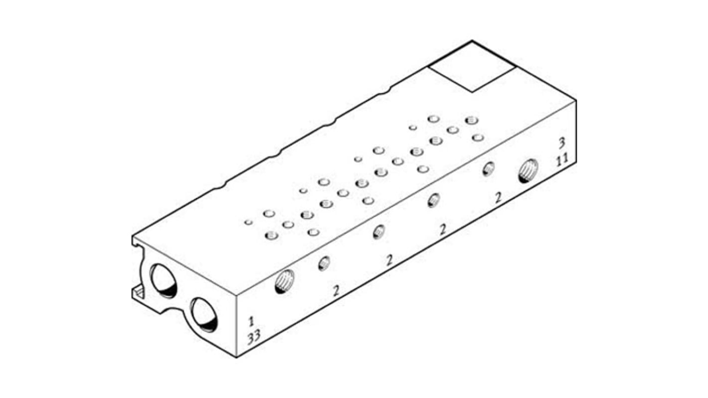 Serie MHA1, Aluminium-Legierung Ventilverteiler, 6-Stationen, Anschluss M3