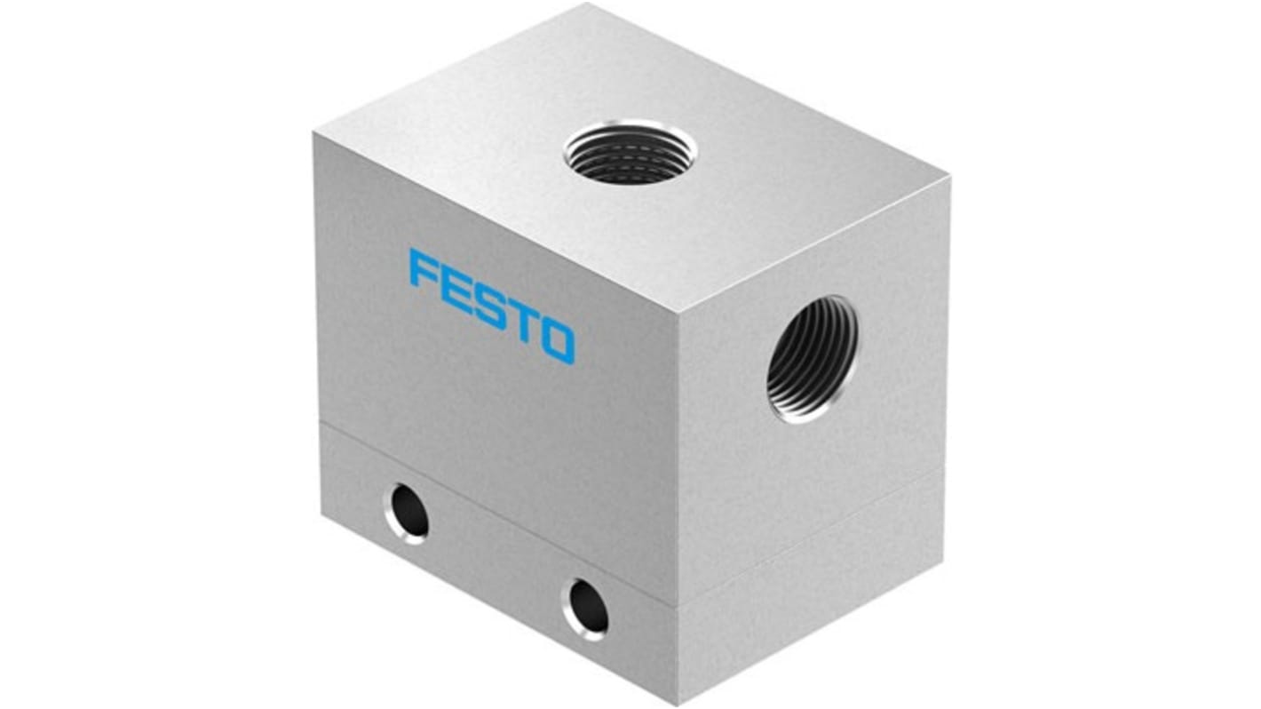 Festo Pneumatic Actuated Valve, G G 1/2in to G G 1/2in, 10 bar