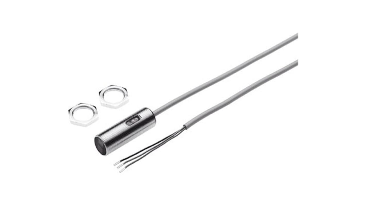 Festo Diffuse Photoelectric Sensor, Cylindrical Sensor, 10 → 200 mm Detection Range