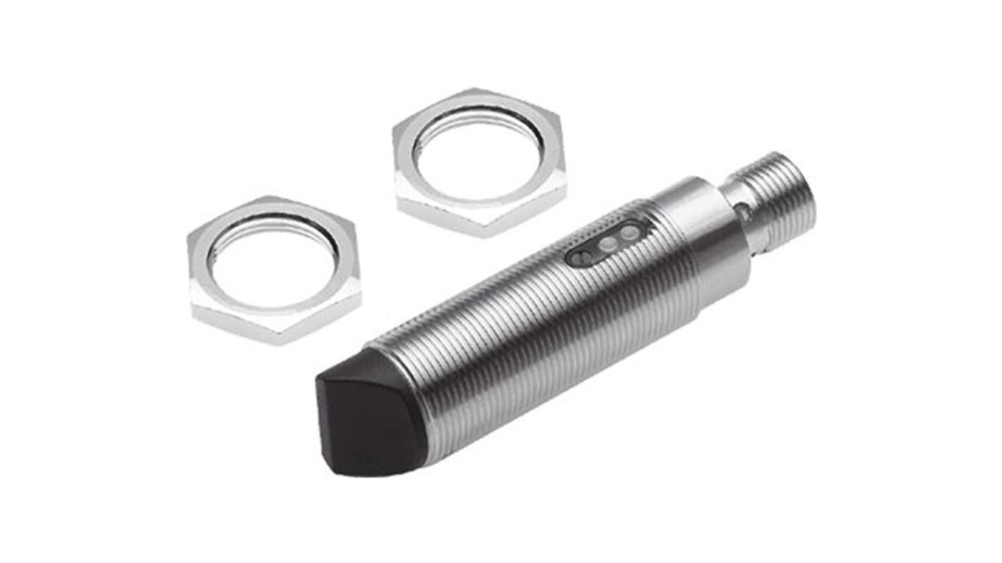zylindrisch Optischer Sensor, Diffus, Bereich 0 → 600 mm, PNP Ausgang, 3-polige M12x1-Stecker, Hellschaltend