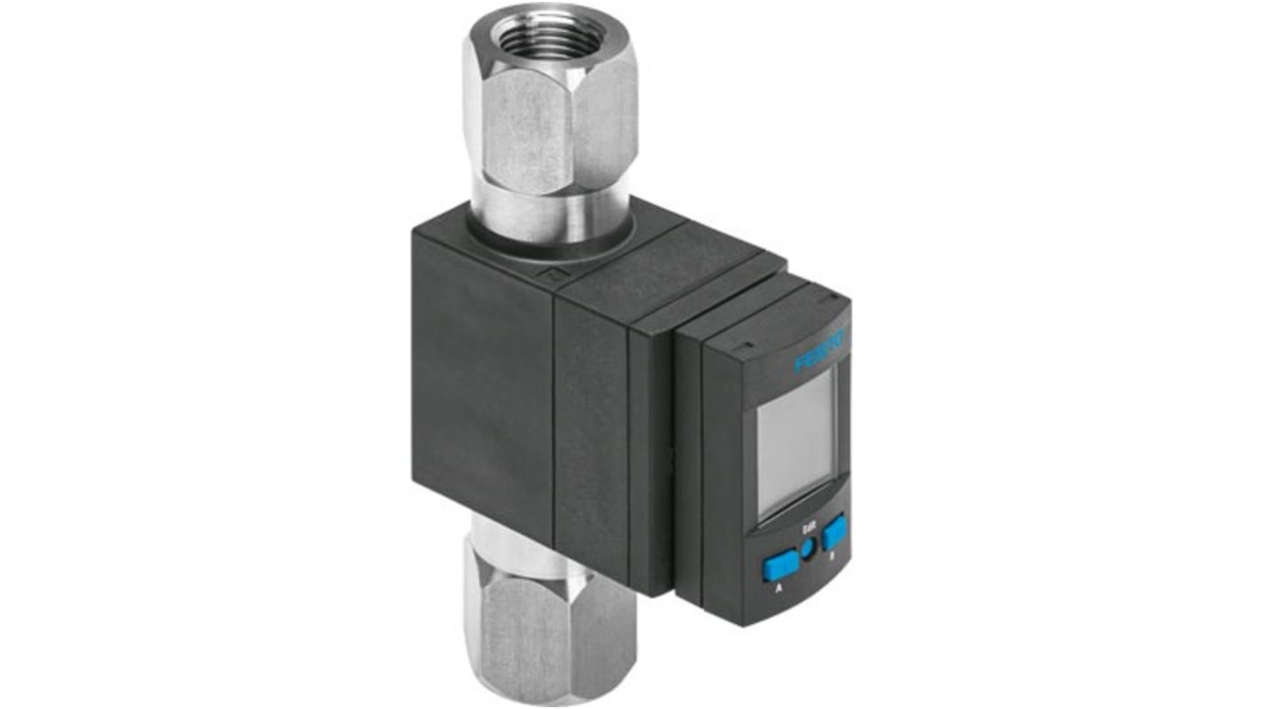 Sensor de caudal SFAW para Fluido, líquido, 1,8 l/min → 32 L/min, 18 - 30 V cc