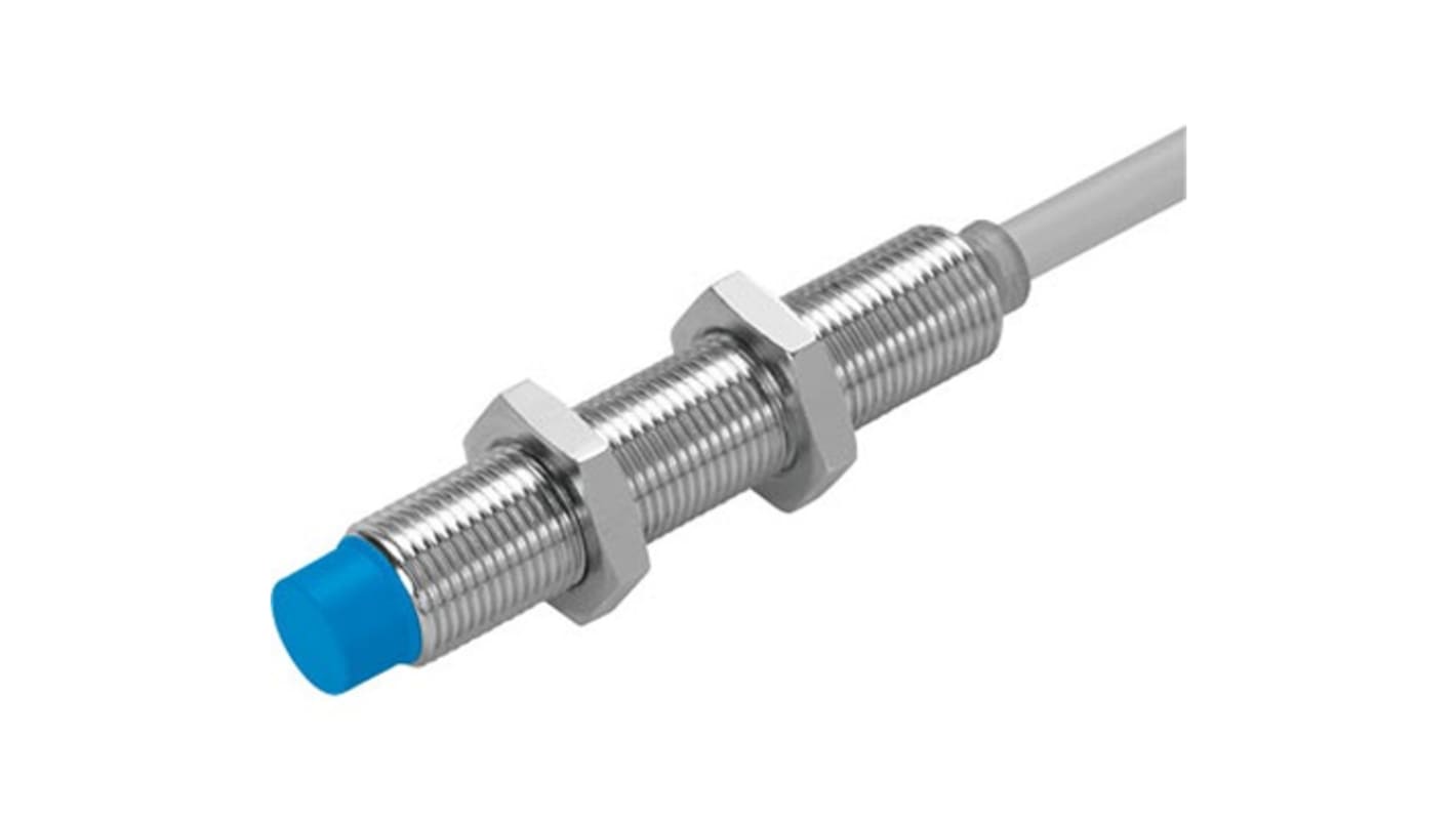 SIED Series Inductive Barrel-Style Proximity Sensor, M12 x 1, 4 mm Detection, NPN Output, 20 - 320 V, IP67