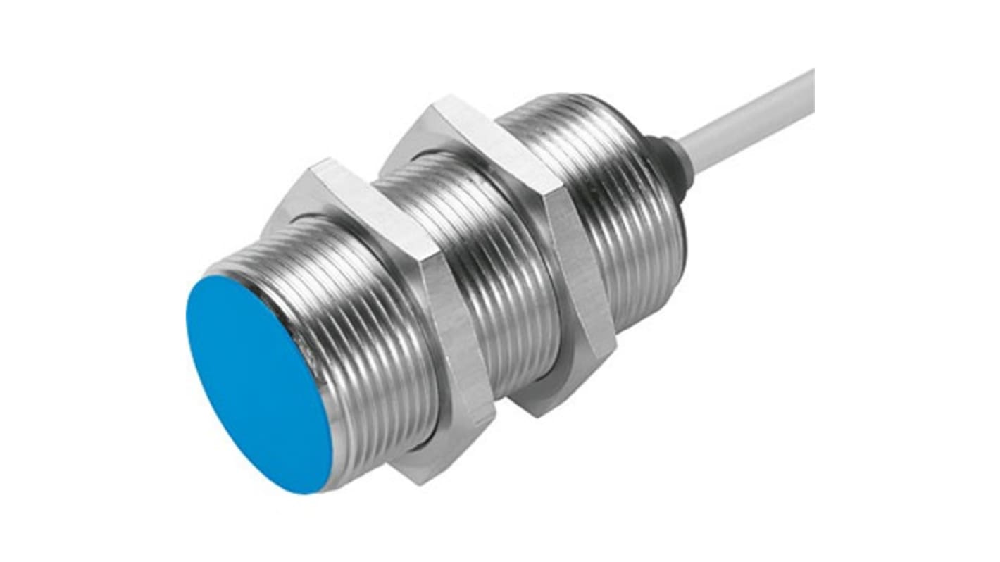 SIED Series Inductive Barrel-Style Proximity Sensor, M30 x 1.5, 8.1 mm Detection, NPN Output, 10 - 300 V, IP67