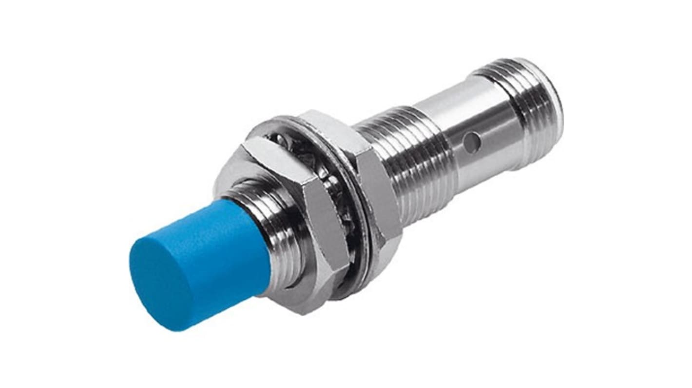 SIEF Series Inductive Barrel-Style Proximity Sensor, M12 x 1, 8 mm Detection, PNP Output, 10 - 30 V, IP67