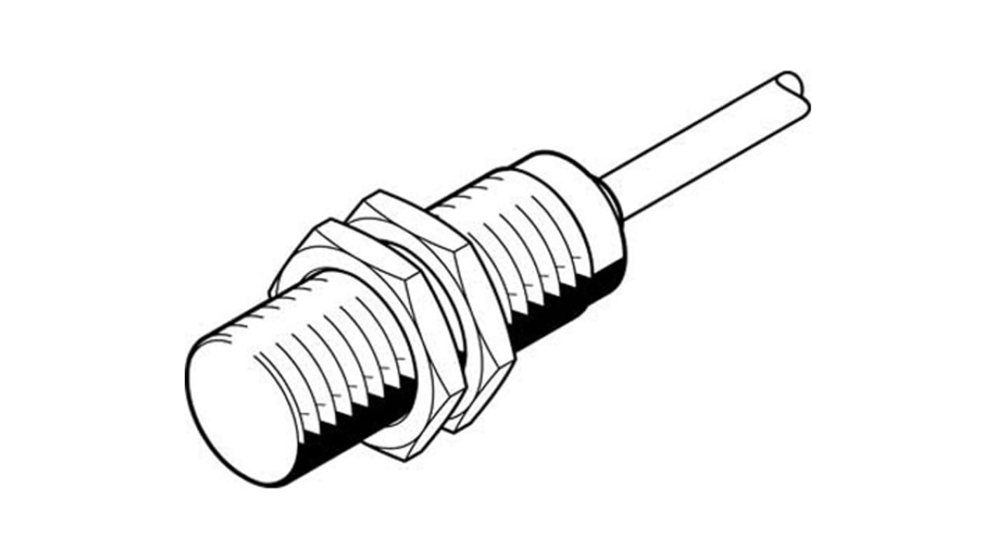 SIEF Series Inductive Barrel-Style Proximity Sensor, M18 x 1.5, 5 mm Detection, NPN Output, 10 - 30 V, IP68