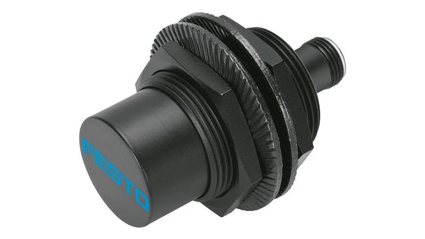 SIEF Series Inductive Barrel-Style Proximity Sensor, M30 x 1.5, 20 mm Detection, NPN Output, 10 - 30 V, IP67