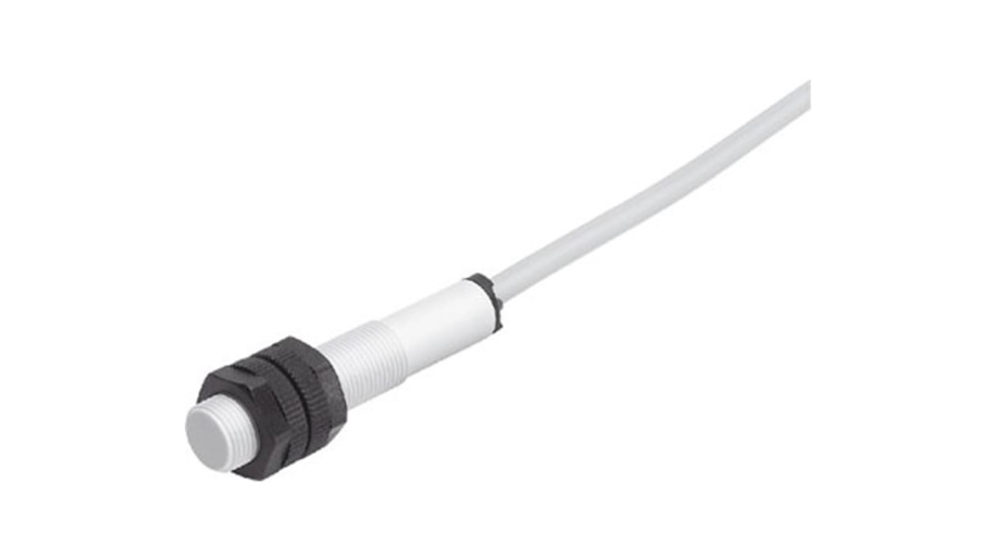 SIEN Series Inductive Barrel-Style Proximity Sensor, M12 x 1, 2 mm Detection, PNP Output, 10 - 30 V, IP65, IP67