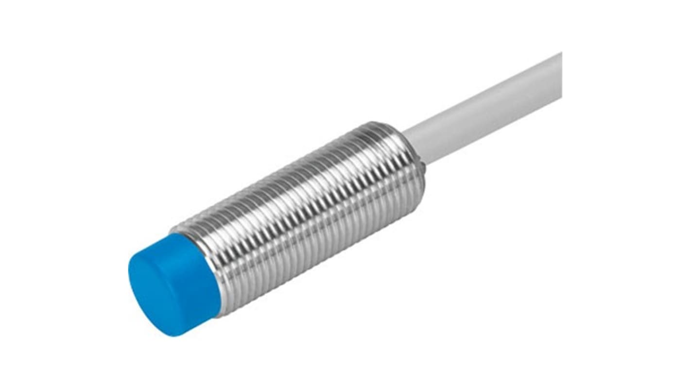 SIEN Series Inductive Barrel-Style Proximity Sensor, M12 x 1, 4 mm Detection, NPN Output, 10 - 30 V, IP65, IP67