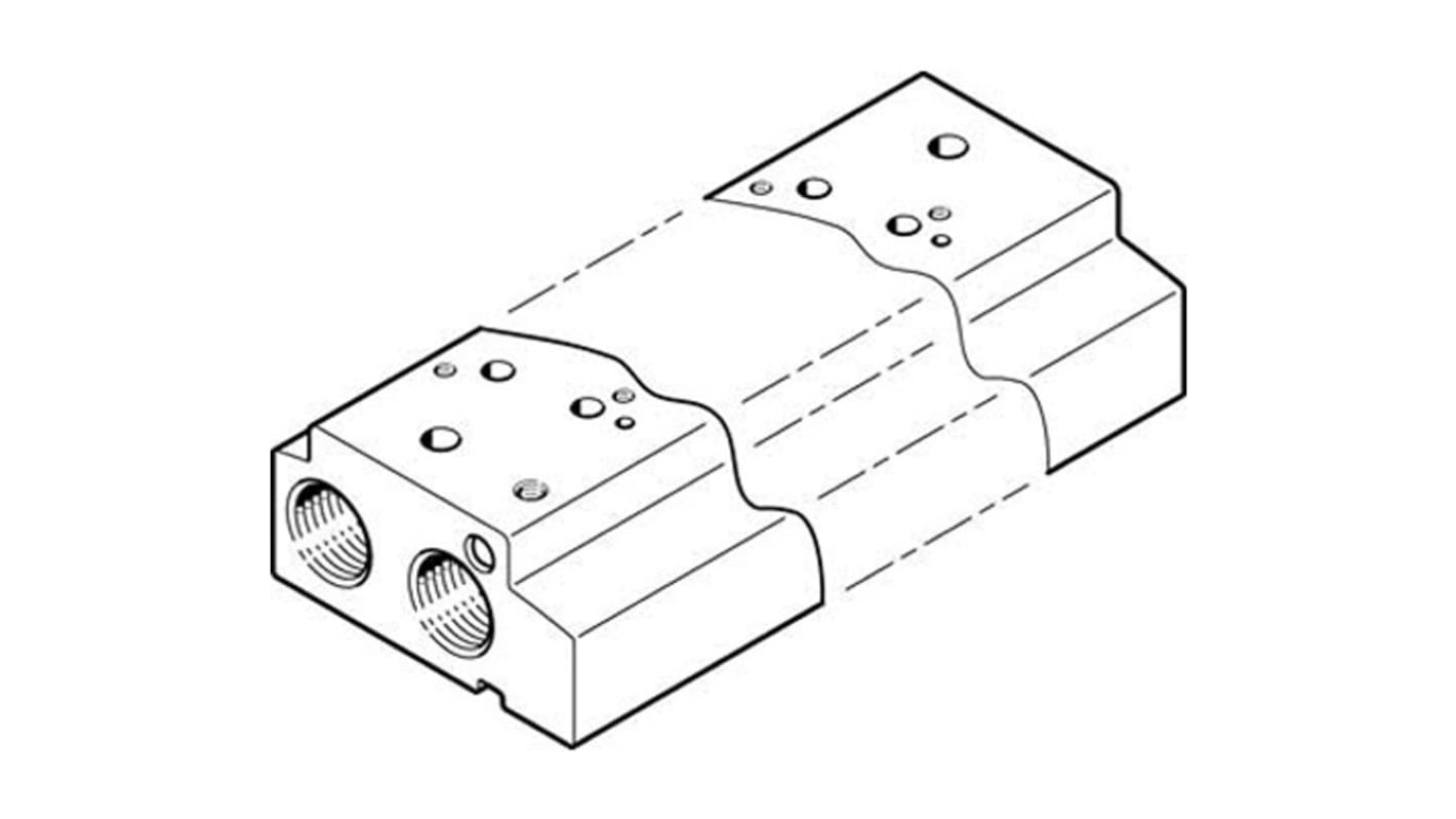 Serie VABM, Aluminium-Legierung Ventilverteiler, 10-Stationen, Anschluss G1/8