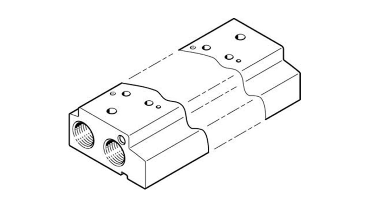 Manifold Festo VABM-C7-12P-G18-2, 2 stazioni, filettatura G 1/8, Lega di alluminio