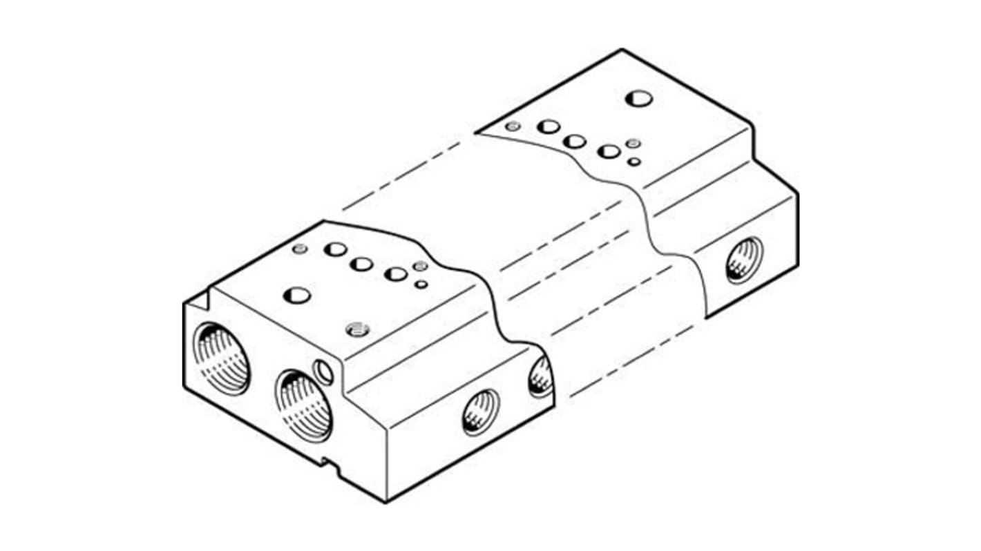 Serie VABM, Aluminium-Legierung Ventilverteiler, 3-Stationen, Anschluss G1/8