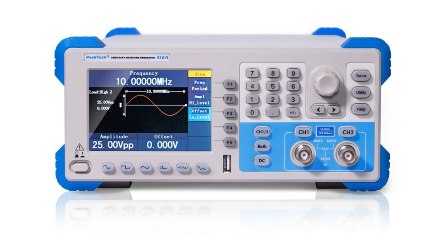 Générateur de courbes arbitraire, PeakTech, P4124, 10MHz