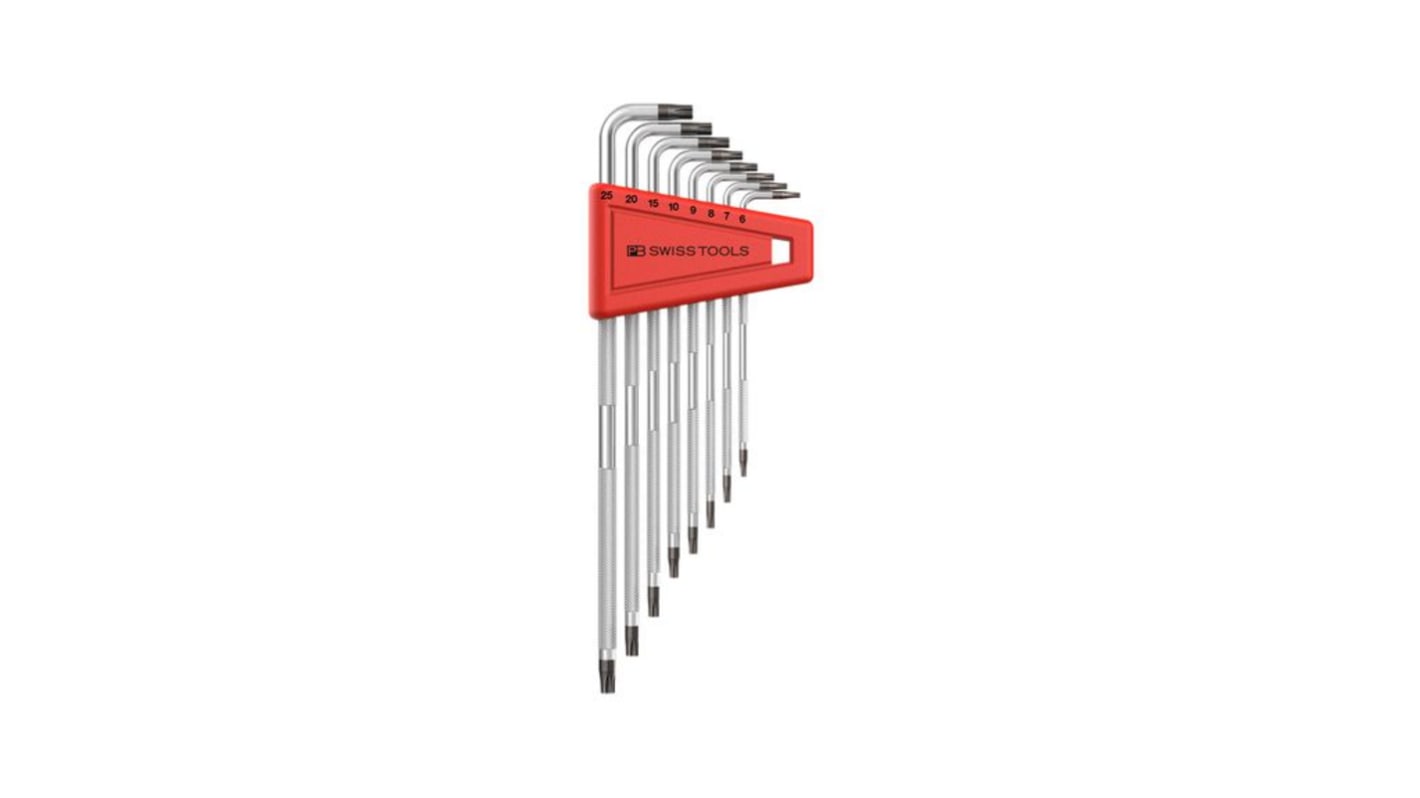 8 piece L Shape Metric Hex Key, T6, T7, T8, T10, T15, T20