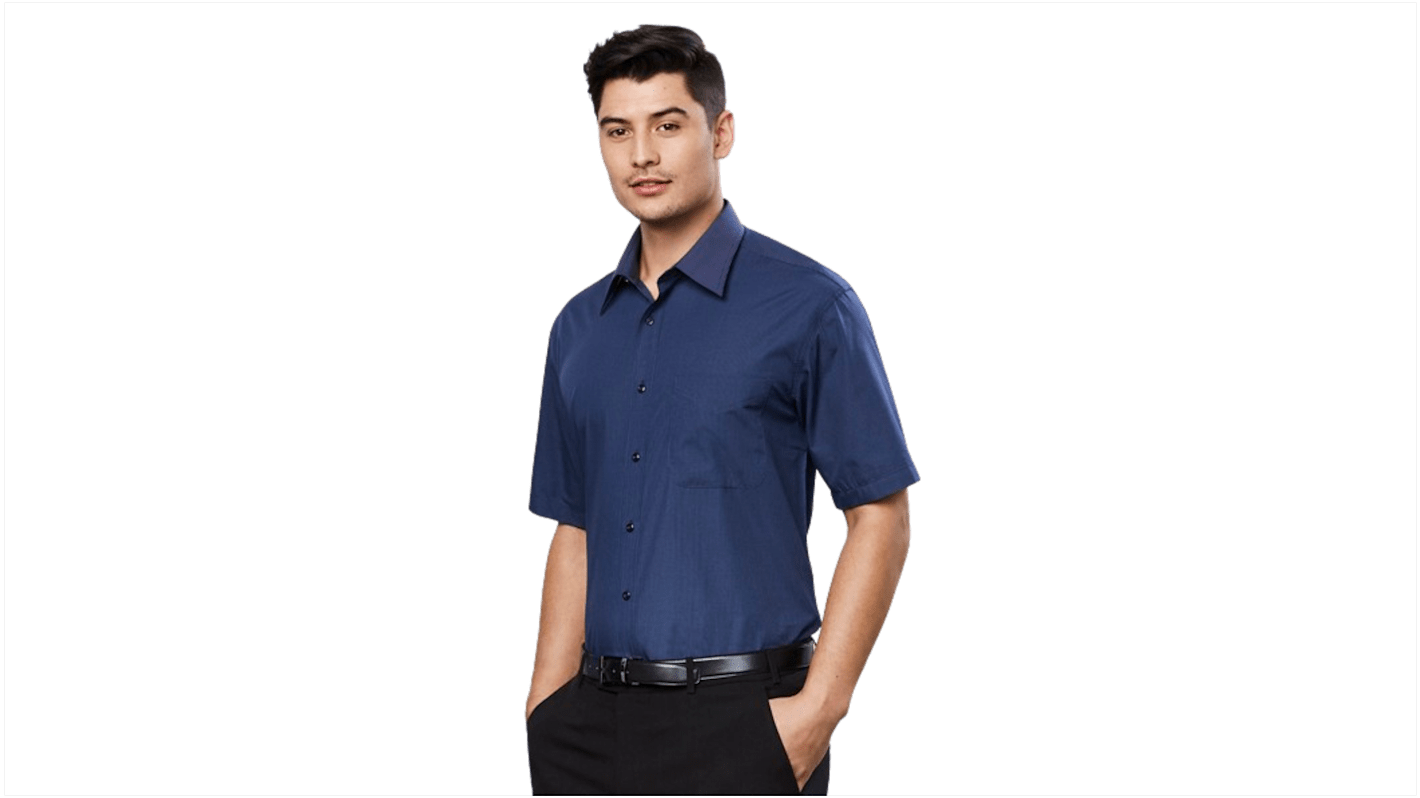 SH817 Navy Cotton, Polyester Shirt, UK XL