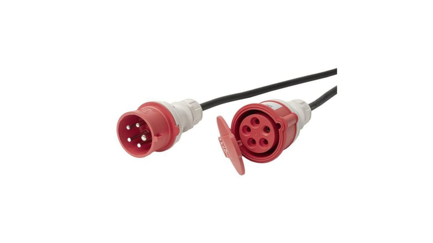 Regleta de enchufes, long. cable 10m, 400 V, IP44