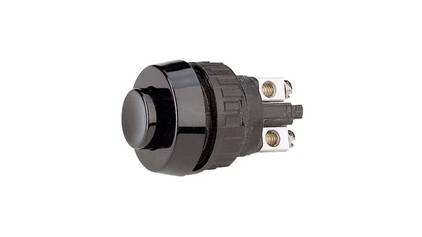 1.01.101 Series Push Button Switch, Momentary, Panel Mount, 15.2mm Cutout, 1NC, 250V ac, IP40, IP65