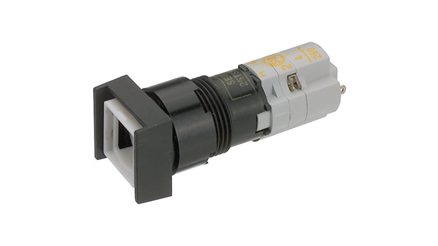 1.15.108 Series Illuminated Push Button Switch, Maintained, Panel Mount, 16.2mm Cutout, 1NO+1NC, 230V, IP40