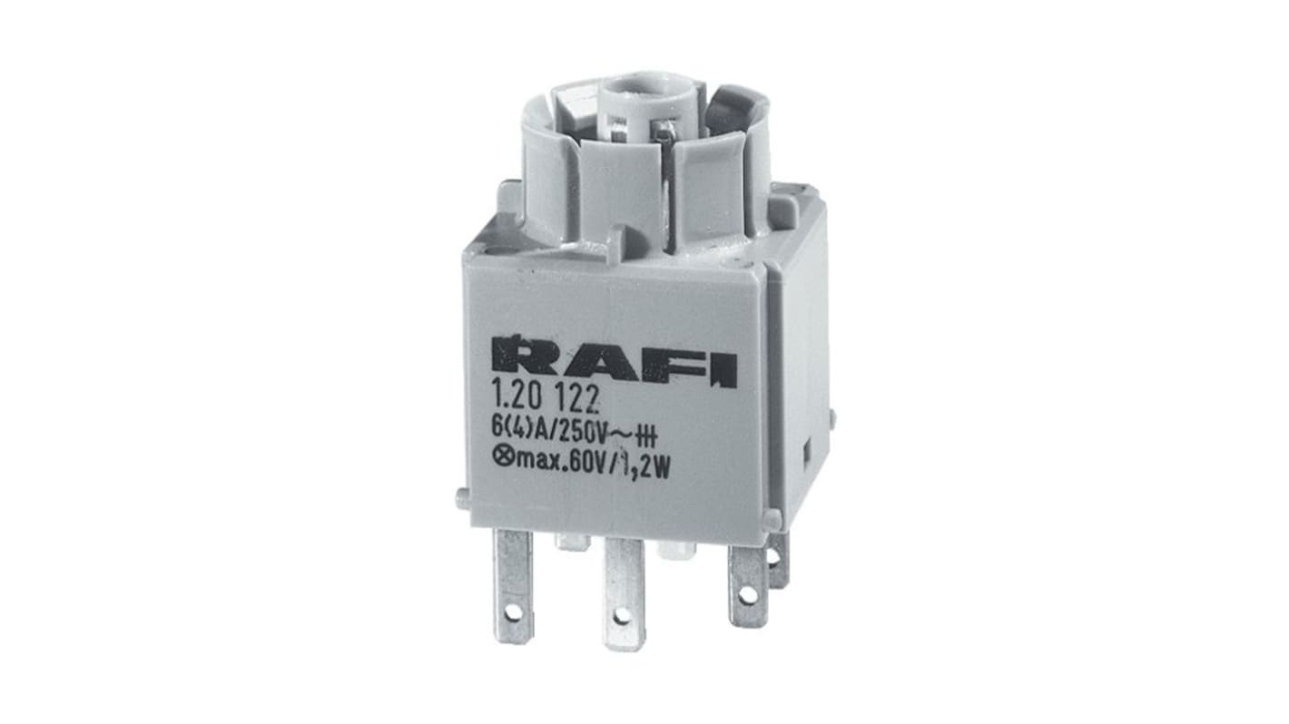 1.20.123 Series Contact Block for Use with RAFIX 16 Series Switch, 250V, SPDT