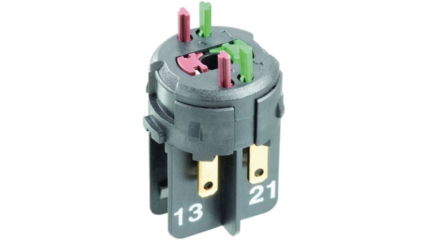 1.20.126 Series Contact Block for Use with RAFIX 22 FS+ Series Switches, 35V, SPDT