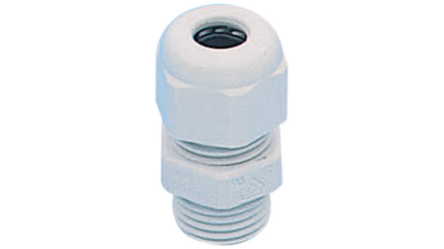 HSK-K Series Grey Polyamide Cable Gland, M20 Thread, 10mm Min, 14mm Max, IP68